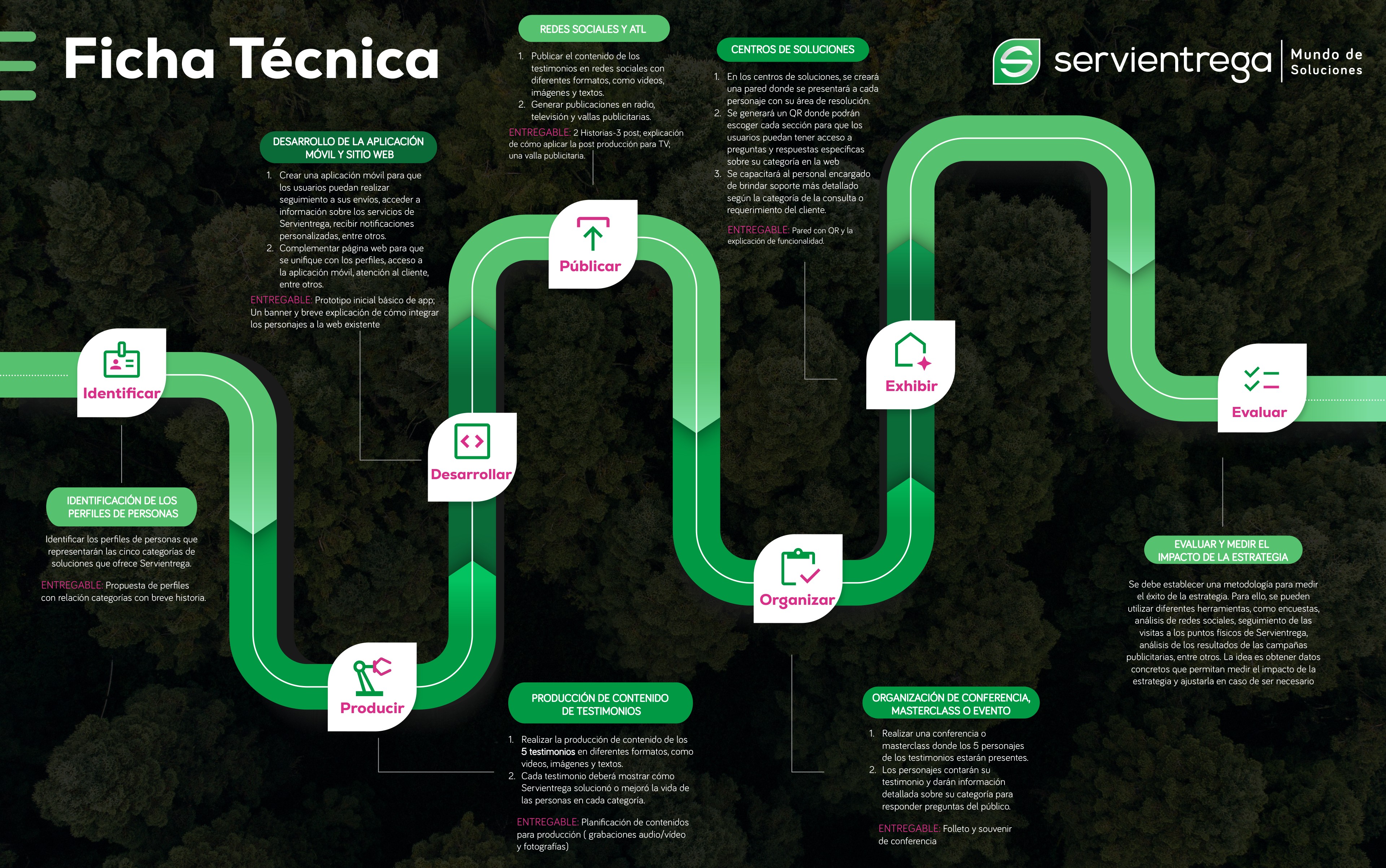 Ficha técnica de la campaña Servientrega: entregables y plan de producción