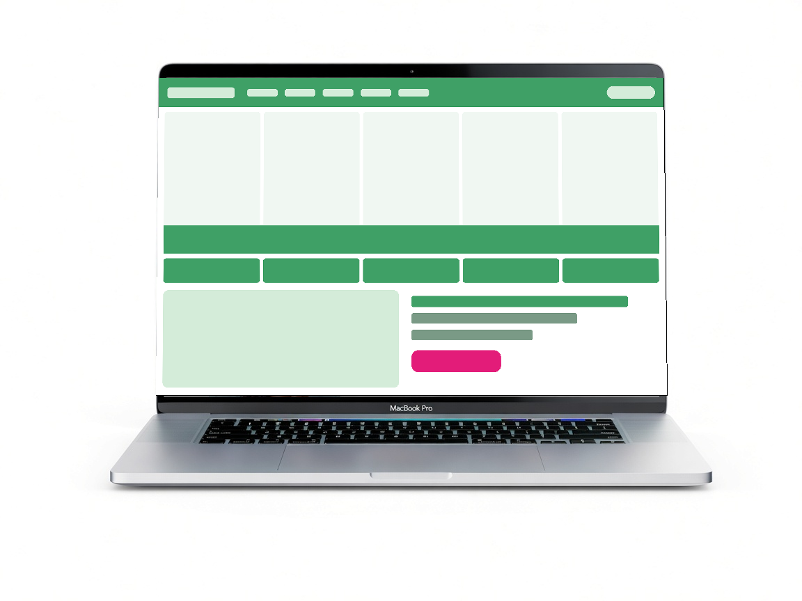 Wireframe de baja fidelidad en la laptop