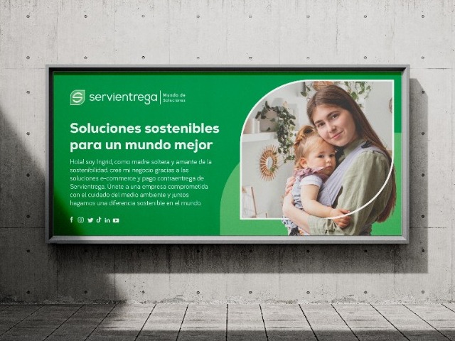 Valla publicitaria de Servientrega